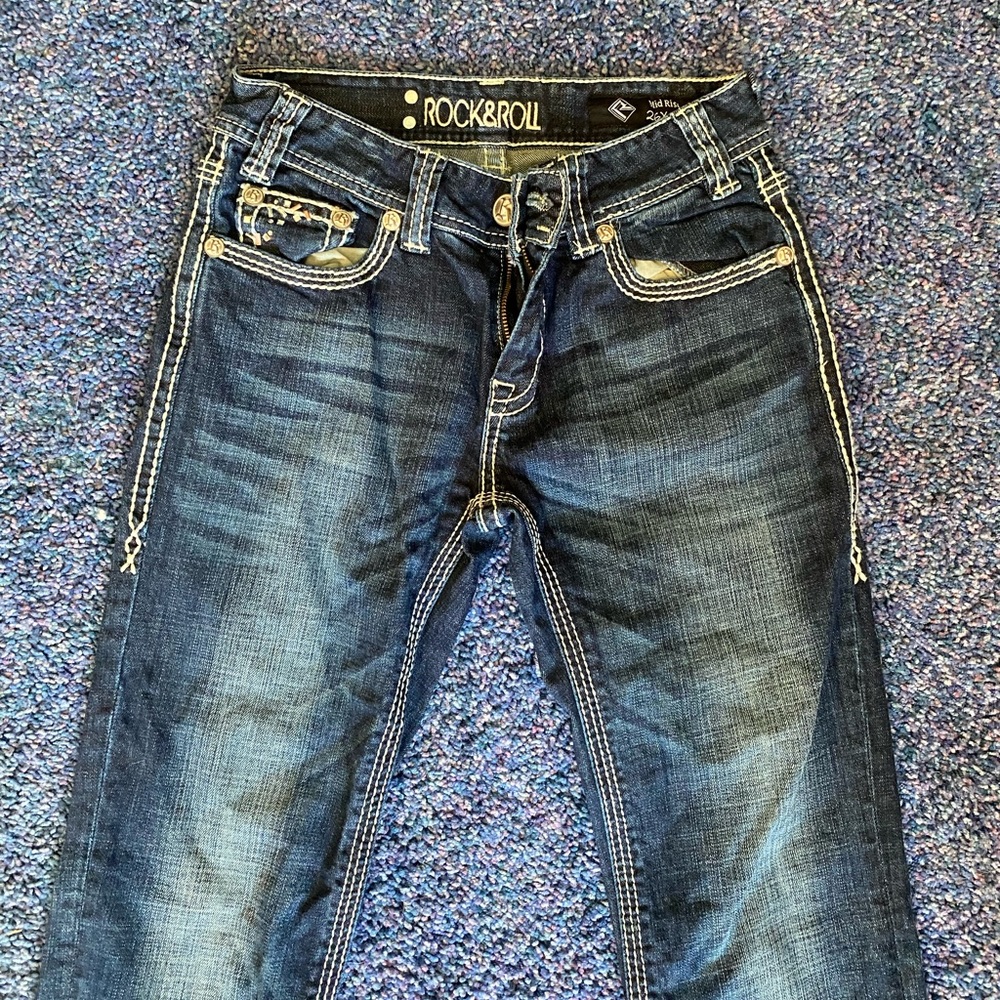 BRAND NEW ROCK AND ROLL COWGIRL JEANS!